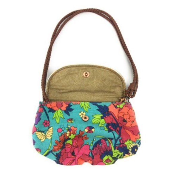 Sakroots Multicolor Floral Print Canvas Mini Purse - Picture 4 of 7